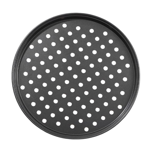 Steel Perforated Pizza Baking Pan Ideal For Cheesy Pizza Gourmet Bakes Non Sticky For Home Oven Commercial Kitchen Use Bakeware Organizer Slide Out Bakeware Organizer for Cabinet Baking Sheet Baking