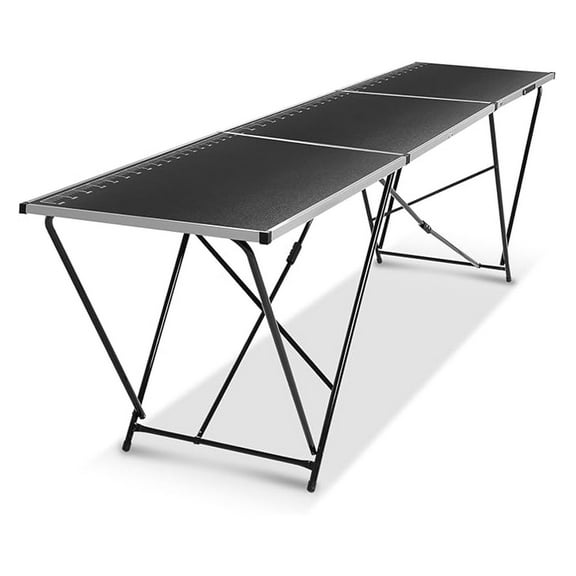 Steel Pipe Fortable Folding Table - Heavy-Duty Aluminum Frame, MDF Melamine Worktop, Portable and Easy Storage, 66.1lbs Capacity