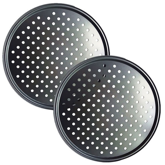Steel Pizza Pan with Holes 32CM Pizza Tray Baking Tray Non-stick Pizza Baking Pan Round Perforated Pizza Baking Pan for Home Restaurant Kitchen Oven Baking