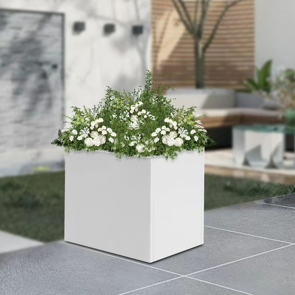Steel Planter Box Cube Planter Box Indoor Outdoor Planters Square Flower Pot 20"