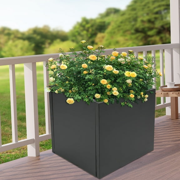 Steel Planter Box Square Indoor Outdoor Cube Planter Box For Decorating Planting
