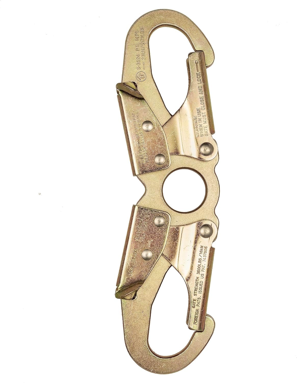 Steel Plated Spreader Bar Snaphook Yellow Snap Medium Sized With