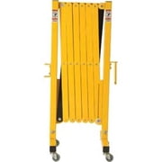 Steel Portable Barricade Gate with Casters, Yellow & Black