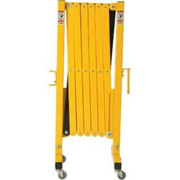Steel Portable Barricade Gate with Casters, Yellow & Black