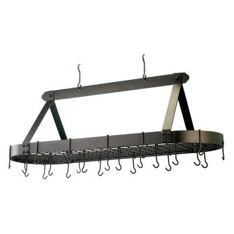 Baumatic Pot Rack old dutch oversized oiled bronze hanging oval pot rack - Walmart.com