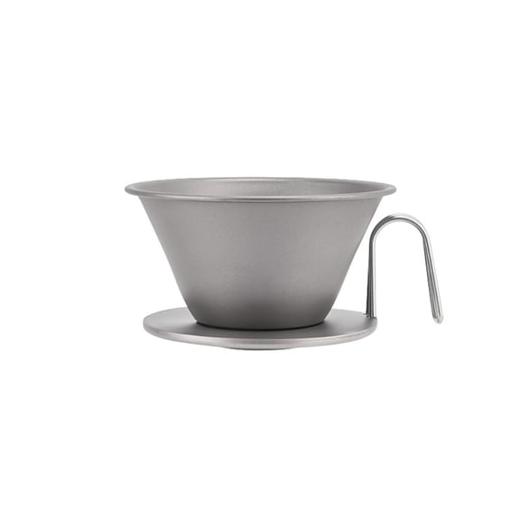 Steel Pour Over Coffee Dripper with Mesh Filter Portable Reusable Cone for Travel Camping Brewing Tea