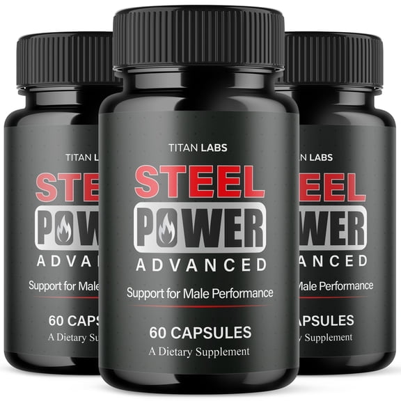 Steel Power Advanced Formula Natural Supplement Pills for Max Strength SteelPower 180 Capsules