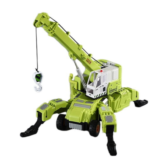 Steel Power Deformable Engineering Vehicle – Super Long Truck with Liftable Excavator, Movable Joints, Inertia Construction Toy Car Model for Kids Boys Gift
