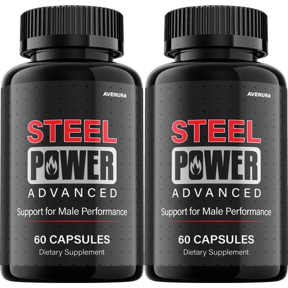 Steel Power for Men Capsules โ SteelPower Advanced Formula Complex Pills, Energy, 2 Pack, 120 Capsules
