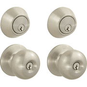 Steel Pro Half Round Entry Lockset And Single Cylinder Quad Pack - Pack of 2   Residential Use, Standard Application