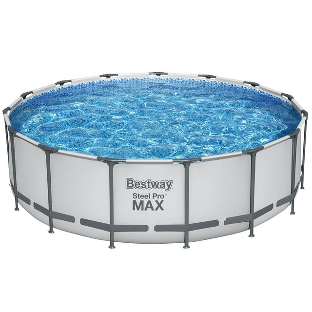 Steel Pro MAX 15' x 48" Prismatic Stone Above Ground Pool Set