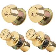 Steel Pro Tulip Style Entry Lockset And Single Cylinder Quad Pack - Pack of 12