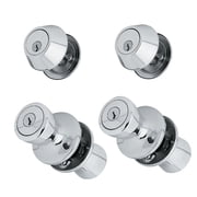 Steel Pro Tulip Style Entry Lockset And Single Cylinder Quad Pack - Pack of 2