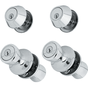 Steel Pro Tulip Style Entry Lockset And Single Cylinder Quad Pack - Single Pack   Residential Use, Standard Application