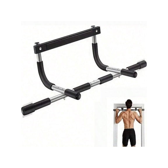 Steel Pull Up Bar For Doorway | Thickened Steel Max Limit 440 Lbs Upper Body Fitness Workout Bar| Multi-Grip Strength For Doorway | Indoor Chin-Up Bar Fitness Trainer For Home Gym Portable
