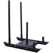 Steel Pull Sled for Speed and Strength Training, Weight Sled for Athletic Exercise on Grass or Turf, 36.2x24.4x41 inch Black Power Sled for Fitness Workouts