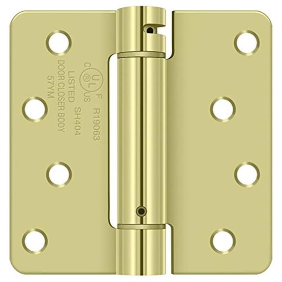 Steel Radius Hinge - Zinc Dichromate - 4 x 4 x 0.25 in.