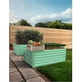 thumbnail image 1 of Steel Raised Garden Bed 6x3x2ft,Metal Deep Root Planter Box for Vegetables Flowers Herbs,Large Oval Garden Planting Bed,Easy Assembly, Green-2pc, 1 of 7