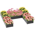 thumbnail image 1 of Steel Raised Garden Bed, Set of 5 Large Box Planters for Outdoor Plants Vegetables Flowers Herbs, 8x8x1ft, Gray, 1 of 7