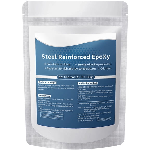 Steel Reinforced Epoxy Putty, 2026 New Epoxy Putty, Durable Metal Repair Putty for Filling Cracks and Holes, Portable Multi Surface Repair Putty for Pipe and Railing Repair