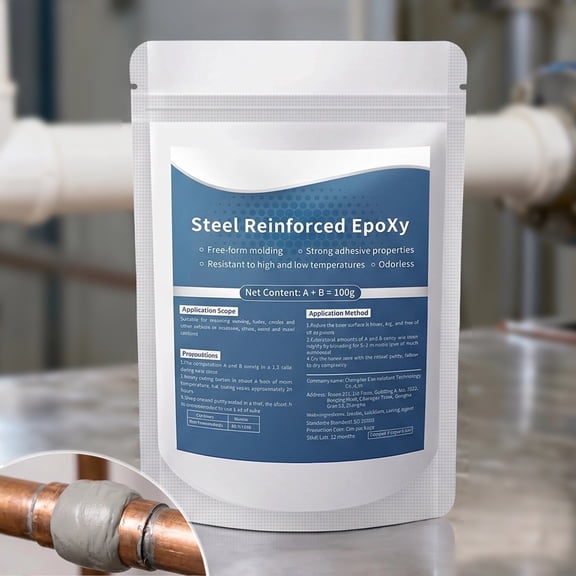 Steel Reinforced Epoxy Putty – 2026 New Waterproof Heat-Resistant Epoxy Putty Repair Kit,Part Repair Kit for Metal, Plastic, Wood, Tiles & Ceramics
