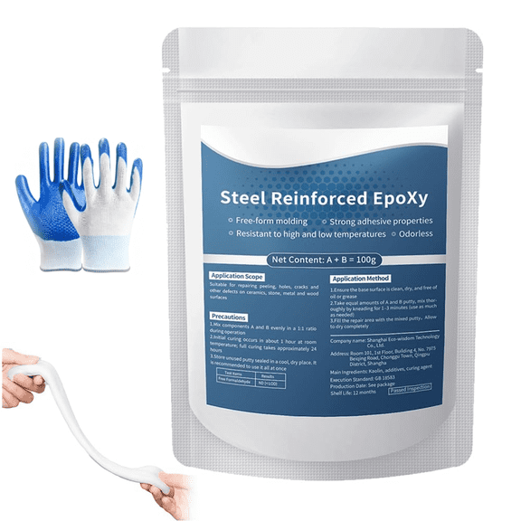 Steel Reinforced Epoxy Putty,Durable Metal Repair Putty for Filling Cracks and Holes,Portable Multi Surface Repair Putty for Pipe and Railing Repair