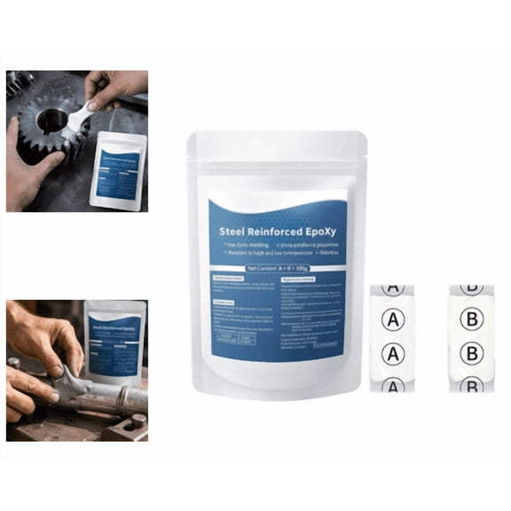 Steel Reinforced Epoxy Putty, High-Strength Multi-Purpose Repair Clay, All Purpose Surface Repair Putty for Bonding Metal, Plastic, Wood, Tiles 1PC