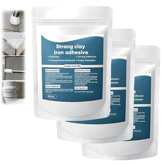Steel Reinforced Epoxy Putty, High-Strength Multi-Purpose Repair Clay, All Purpose Surface Repair Putty for Bonding Metal, Plastic, Wood, Tiles