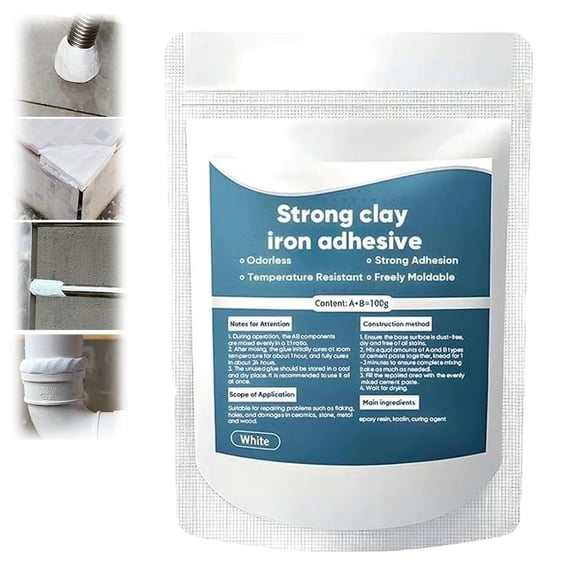 Steel Reinforced Epoxy Putty, High-Strength Multi-Purpose Repair Clay, All Purpose Surface Repair Putty for Bonding Metal, Plastic, Wood, Tiles