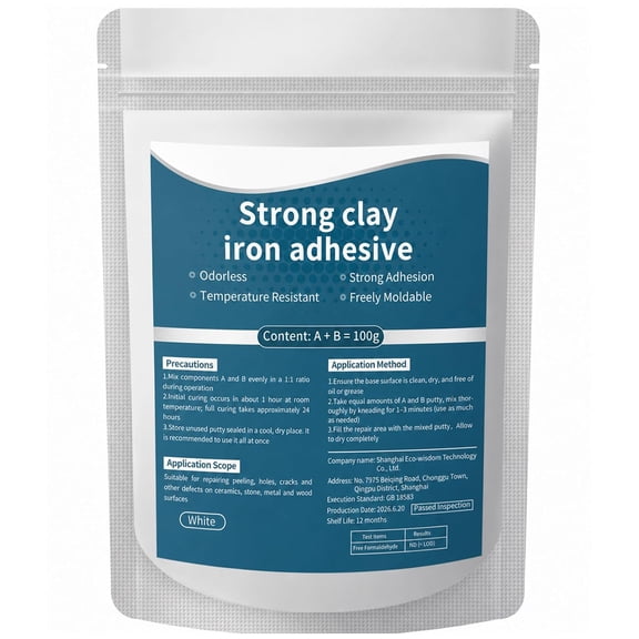 Steel Reinforced Epoxy Putty High-Strength Multi-Purpose Repair Clay Steel Reinforced Epoxy Putty Waterproof Epoxy Putty Repair Fast Repair AB Two-Part Epoxy Clay Filler for Bonding Metal Plastic