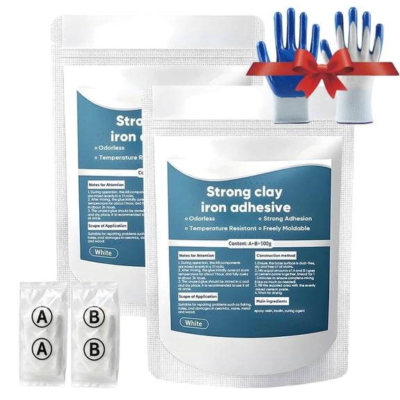 Steel Reinforced Epoxy Putty, High-Strength Multi-Purpose Repair Clay for Metal, Wood, Ceramic, Stone, Tile & Plastic