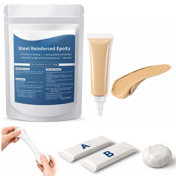 Steel Reinforced Epoxy Putty, Multi Purpose Repair Clay 3.5 Oz, Strong Metal Adhesive Compound, Fast Bonding Home DIY Repair