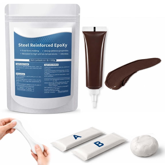 Steel Reinforced Epoxy Putty, Multi Purpose Repair Clay 3.5 Oz, Strong Metal Adhesive Compound, Fast Bonding Home DIY Repair