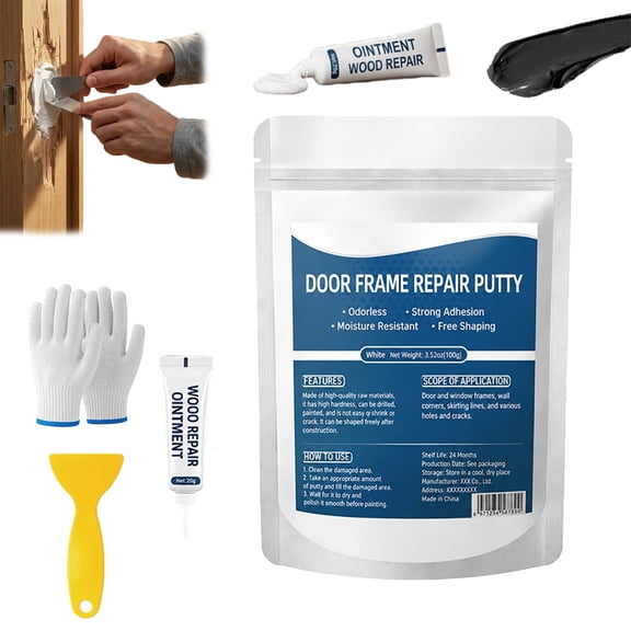 Steel Reinforced Epoxy Putty, Steel Reinforced Epoxy Repair Putty, Durable Metal Repair Putty for Filling Cracks And Holes, Portable Multi Surface Repair Putty for Pipe and Railing Repair(Black,1pcs)