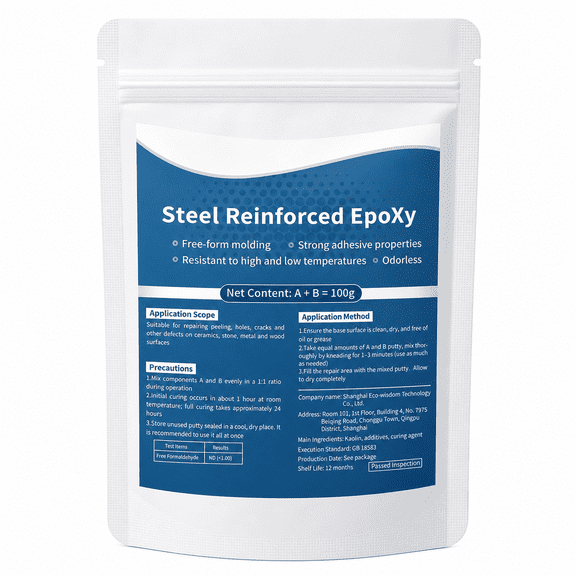 Steel Reinforced Epoxy Putty for Strong Crack and Hole Filling, Multi-Surface Metal Pipe Railing Repair