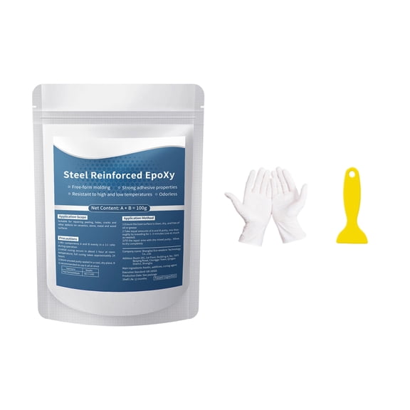 Steel Reinforced Epoxy Repair Putty for Metal Surface Hole Filling Crack Sealing Casting Repair Compound for Indoor Outdoor Use