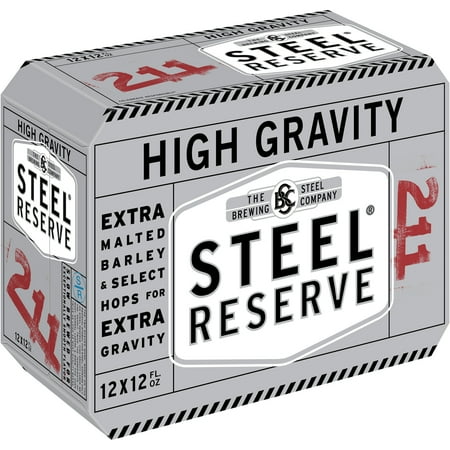 Steel Reserve High Gravity , 12 Pack, 12 fl oz Aluminum Cans, 8.1% ABV