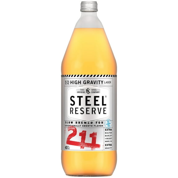 Steel Reserve High Gravity, 40 fl oz Glass Bottle, 8.1% ABV