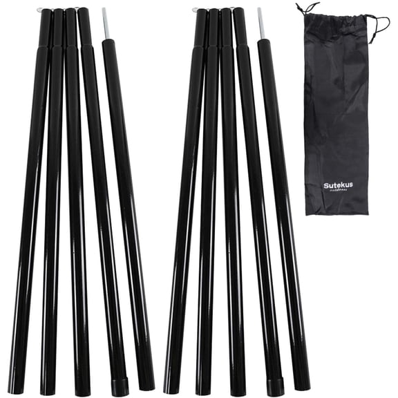 Steel Rod Tent Pole Replacement Accessorie 2pc/Set Adjustable Bars