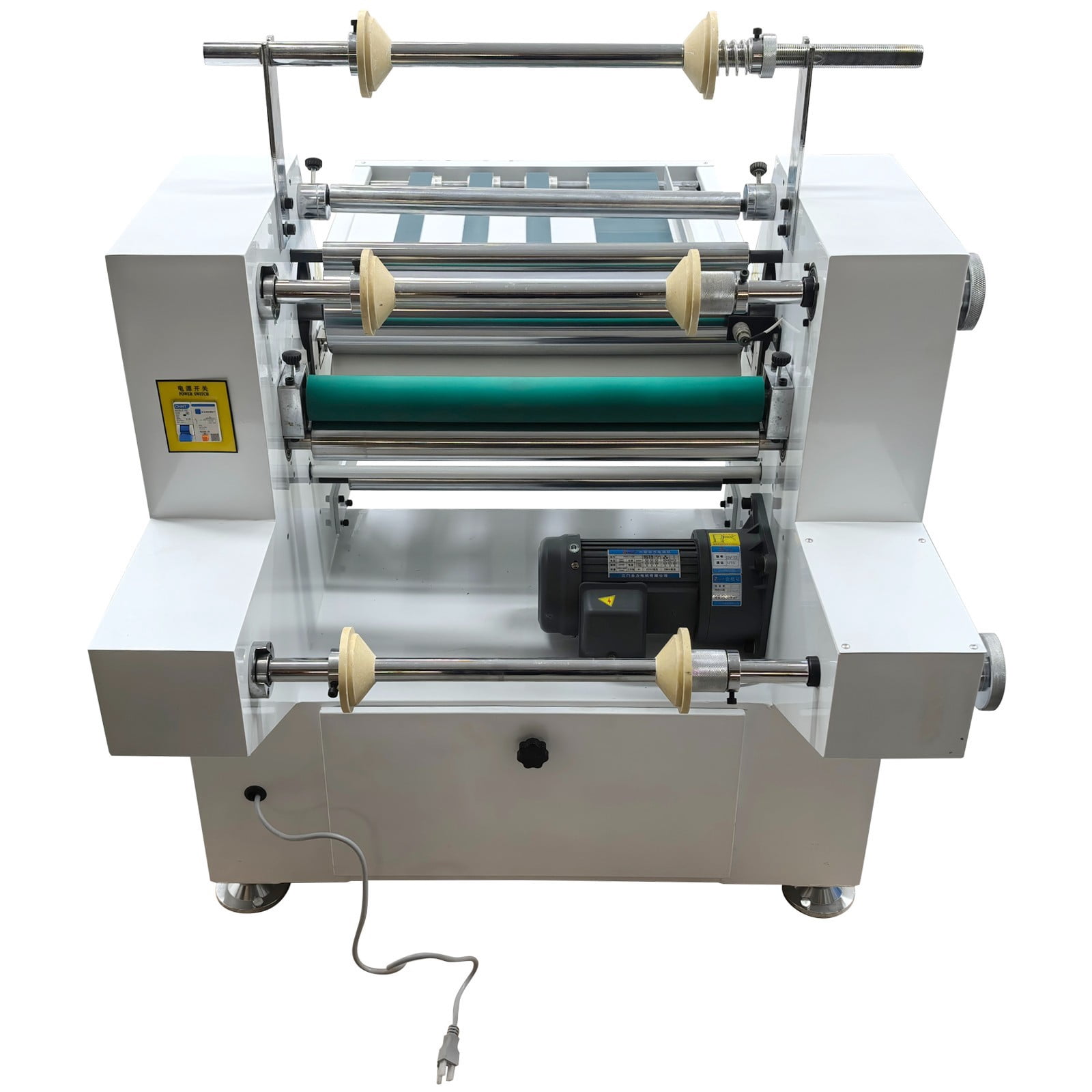 Steel Roller Thermal Laminator Electric Film Laminating Machine with Conveyor Belt and Winding Mechanism