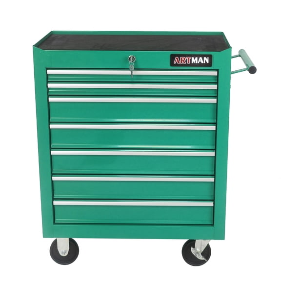 Steel Rolling Tool Cart with 7 Drawer, Rolling Tool Chest, Tool Box with Wheels, Tool Storage Cabinet with Key Locking,Large Capacity