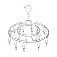 thumbnail image 1 of Steel Round Hanging Drying Rack with 20 Clips Steel Space Peg,Adjustable with Washline Saving Dryer Rack R7A5, 1 of 7