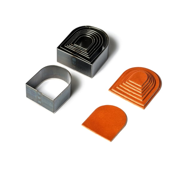 Steel Rule Clicker Die, Semi-Rounds (8 pc set)
