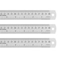 thumbnail image 1 of Steel Ruler 30cm 12 Inch Aluminum with Conversion Table, 3 Pieces, 1 of 6