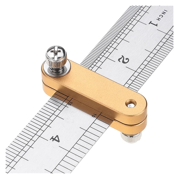 Steel Ruler Positioning Block Woodworking Scribe Drawing Mark Line Gauge Carpenter DIY Measuring Tool Carpenter Tools ,Easy to Use