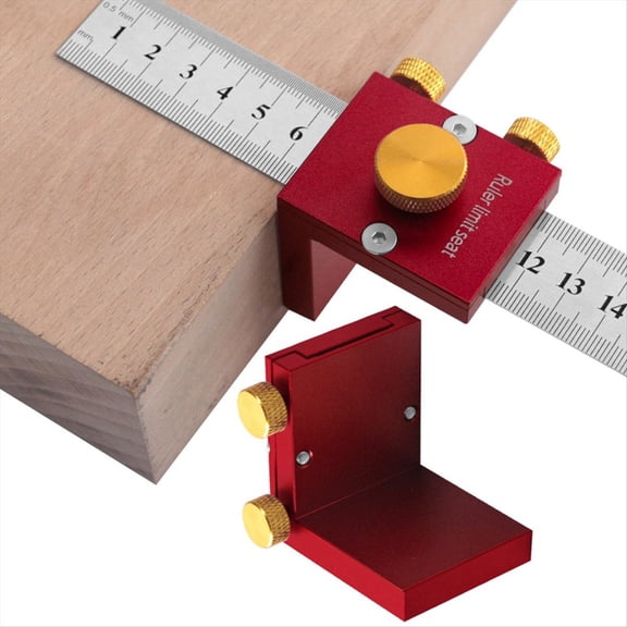 Steel Ruler Scribing Positioning Block Angle Scriber Line Marking Gauge,DIY Carpentry Scriber Measuring Locator