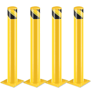Steel Safety Bollards 48 Inch - 4.5 Inch Diameter for Driveway Security | Durable & Heavy-Duty Parking Bollards Ideal for High Traffic Areas