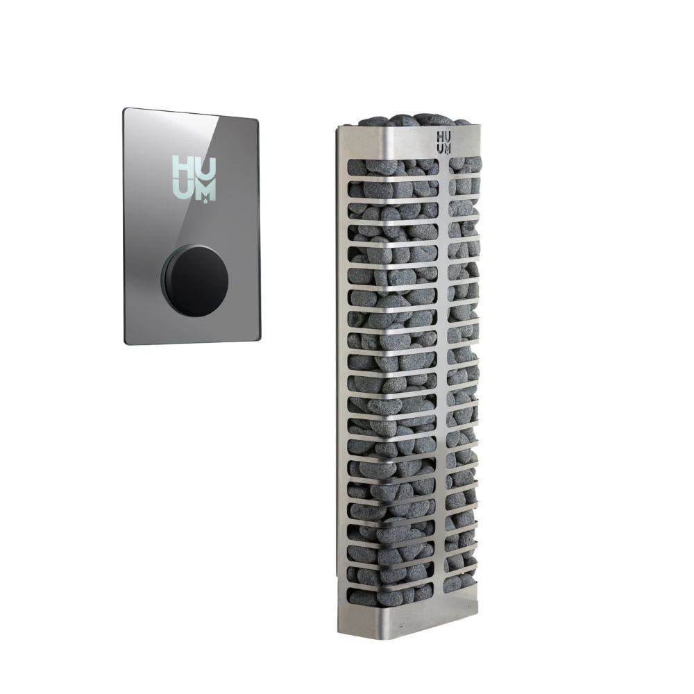 HUUM Steel 9kW Series Sauna Heater with UKU Local Wood Control Bundles (Sauna Stones Included)