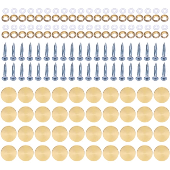 Steel Screw Covers Caps Decorative Screw Caps Simple Insatlls for Bathroom Glass Mounting & Kitchen Ceiling Fixtures