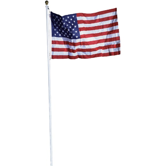 Valley Forge Steel Sectional Flagpole Kit - Outdoor Flagpole - 3' x 5', Multicolor Residential Use, Standard Application